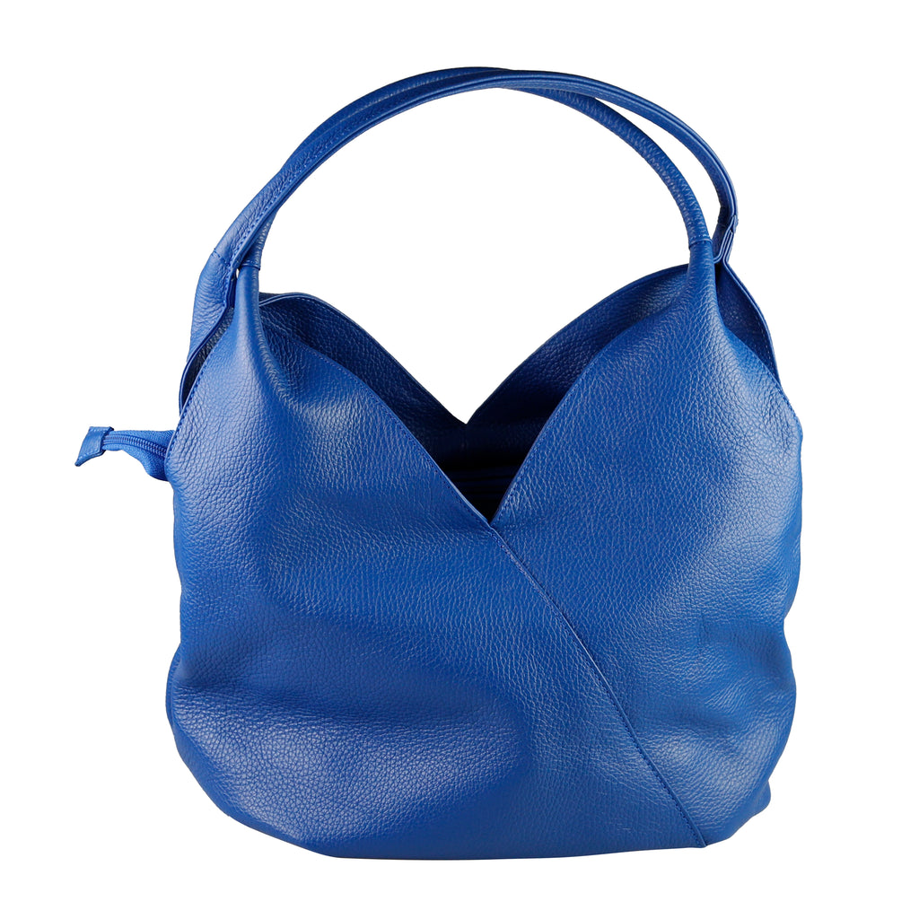 Serena — Cobalt Blue Italian Leather Hobo Bag