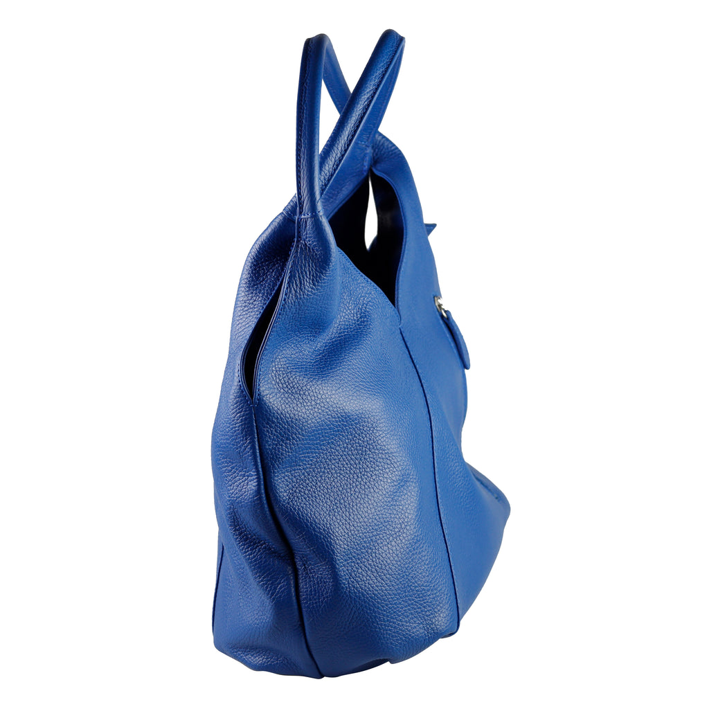 Serena — Cobalt Blue Italian Leather Hobo Bag