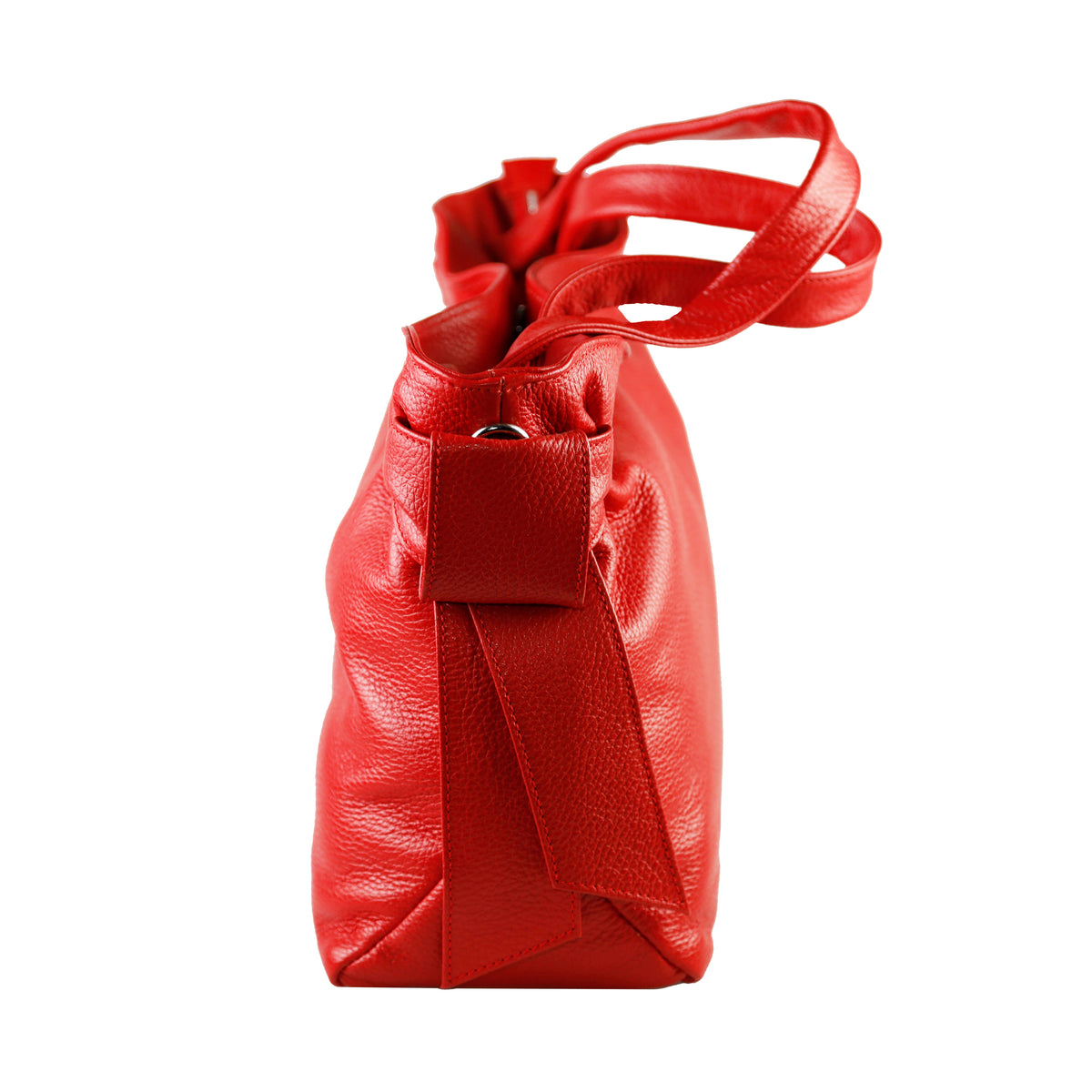 Valentina — Red Italian Leather Tote Bag