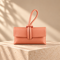 Beatrice — Coral Italian Leather Clutch