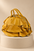 Fiorella — Bolso de cuero italiano con volantes