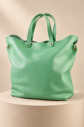 Jasmine — Mint Green Italian Leather Tote