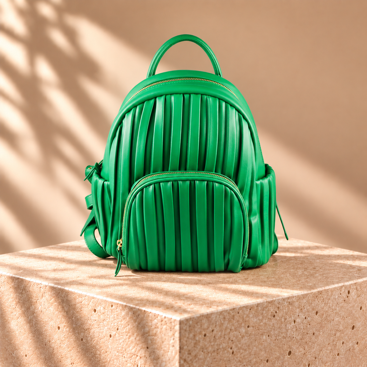 Giorgia — Pleated Italian-Made Mini Backpack
