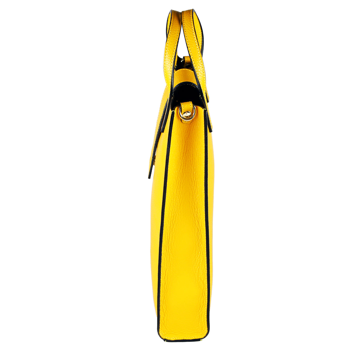 Vittoria — Yellow Italian Leather Tote Bag