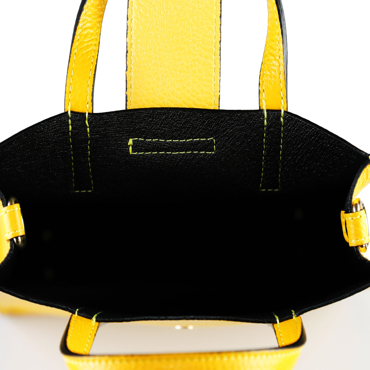 Vittoria — Yellow Italian Leather Tote Bag