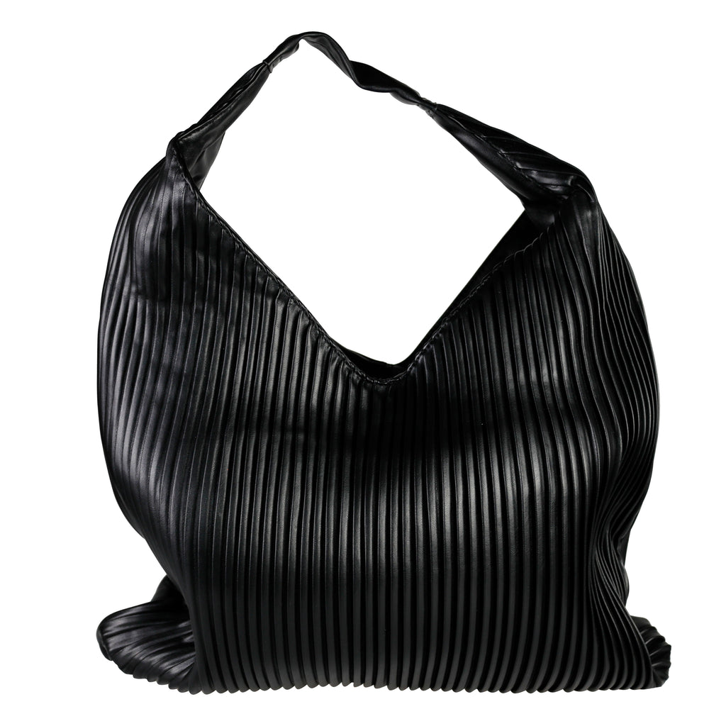 Isabella — Black Italian-Made Hobo Bag