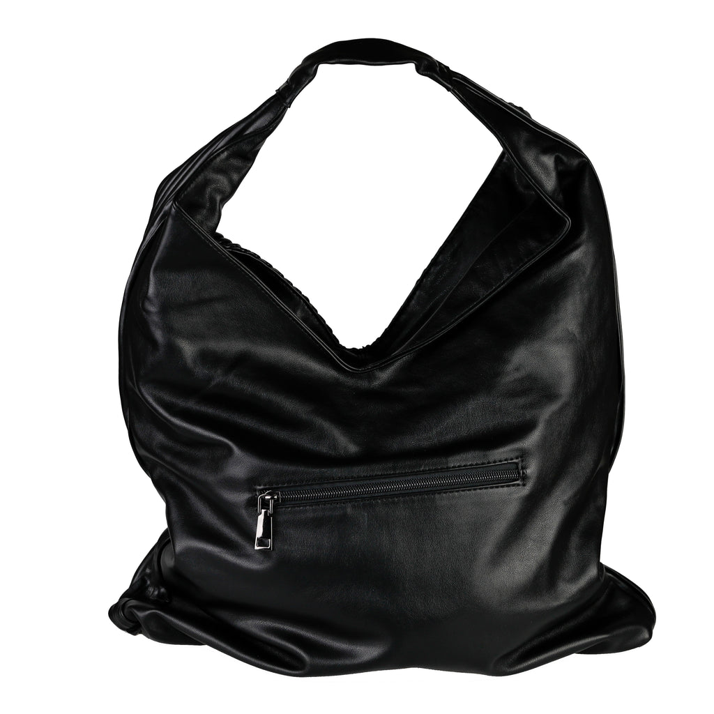 Isabella — Black Italian-Made Hobo Bag