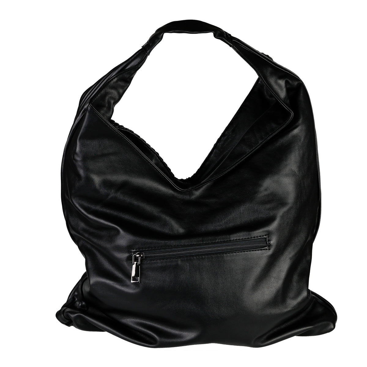 Isabella — Black Italian-Made Hobo Bag