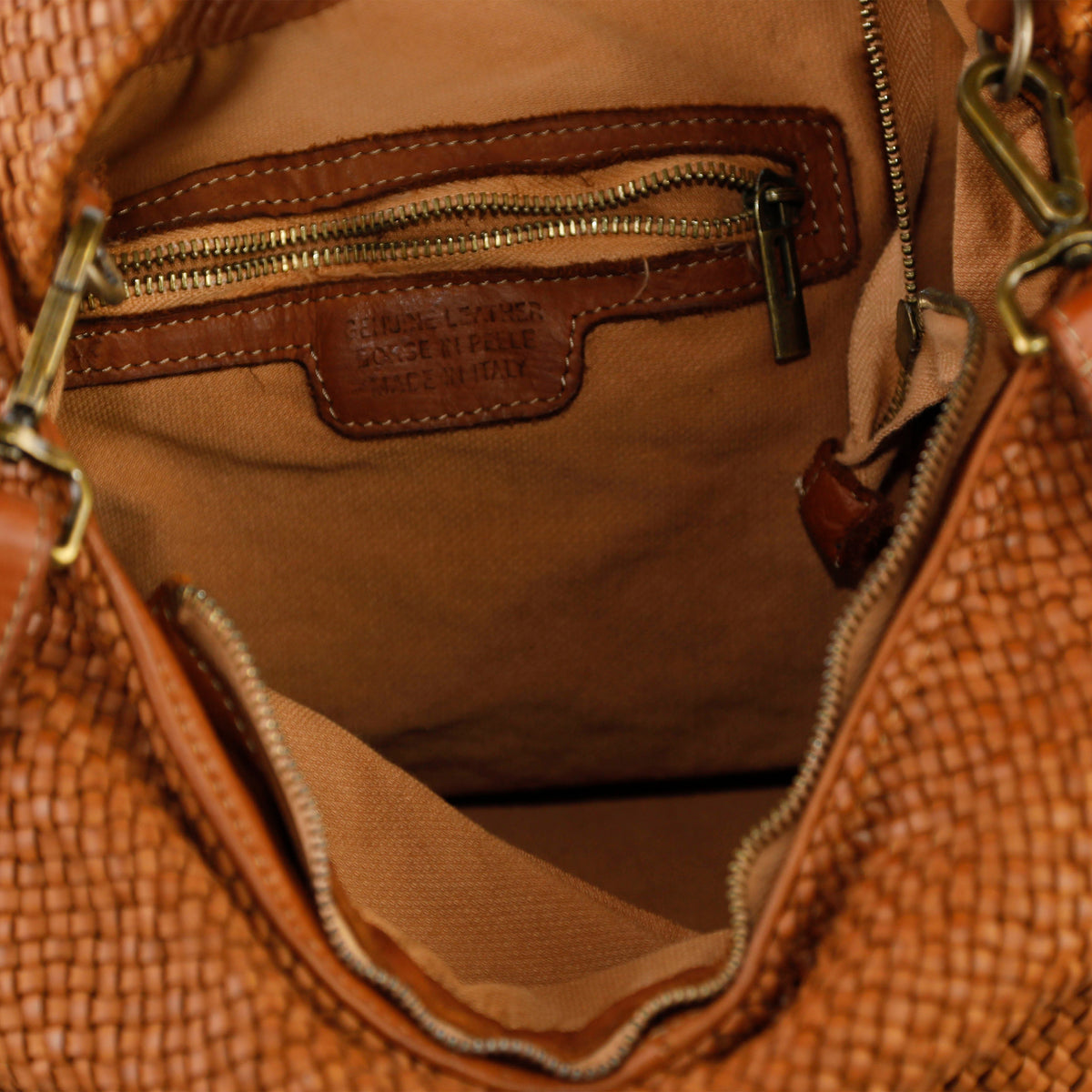 Caterina — Woven Italian Leather Hobo Bag
