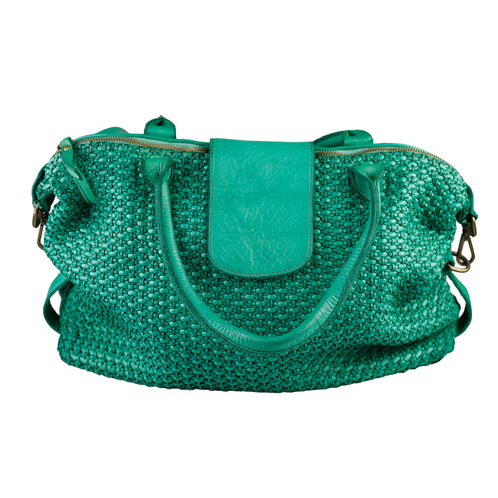 Esmeralda — Woven Italian Leather Handbag