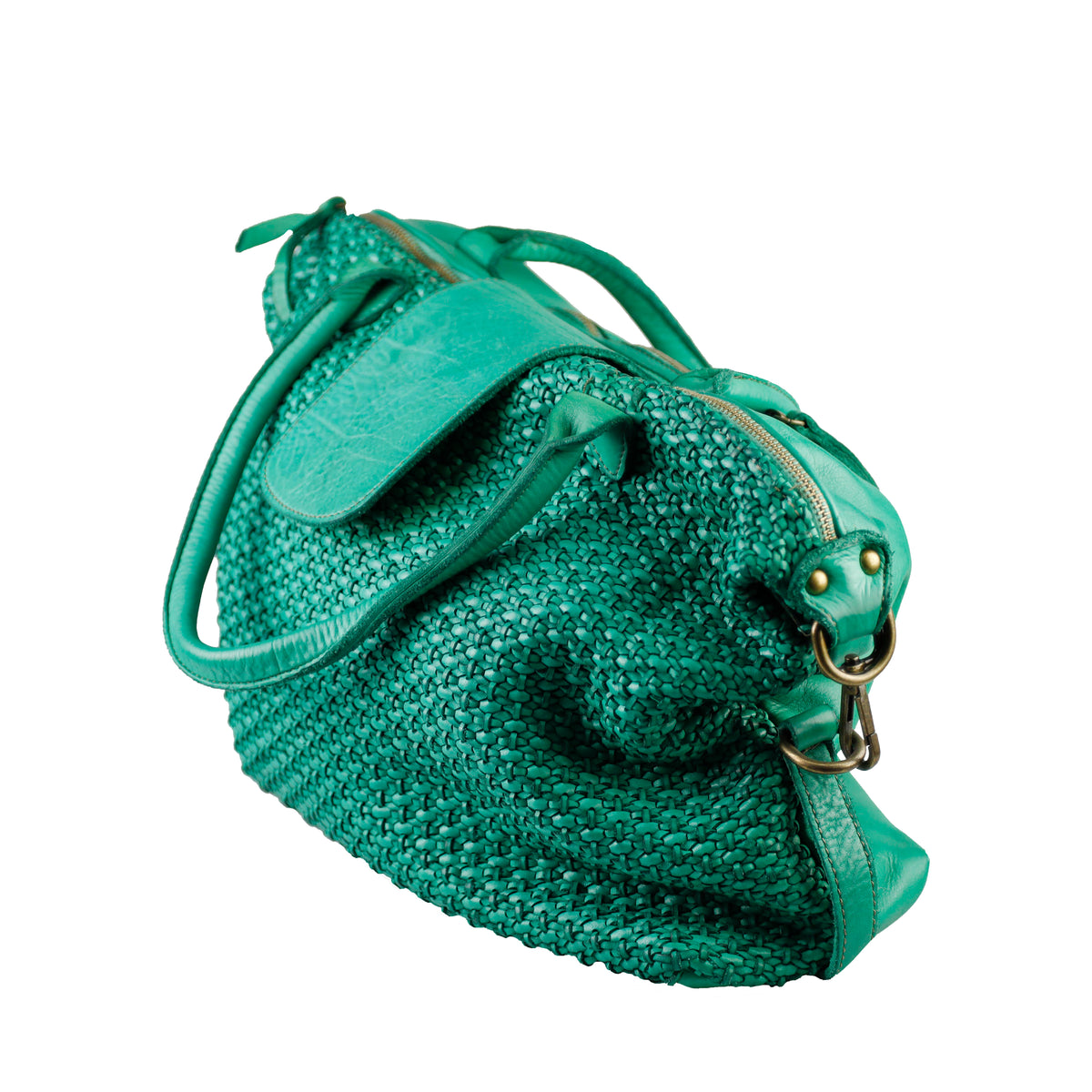 Esmeralda — Woven Italian Leather Handbag